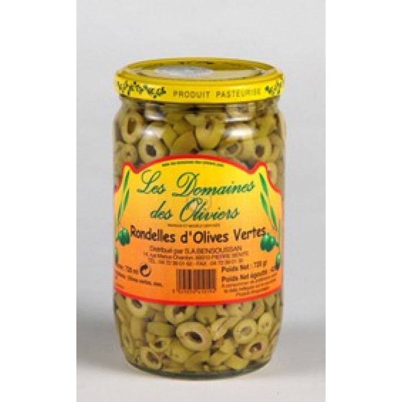 Rondelles d'olives vertes 720g--18